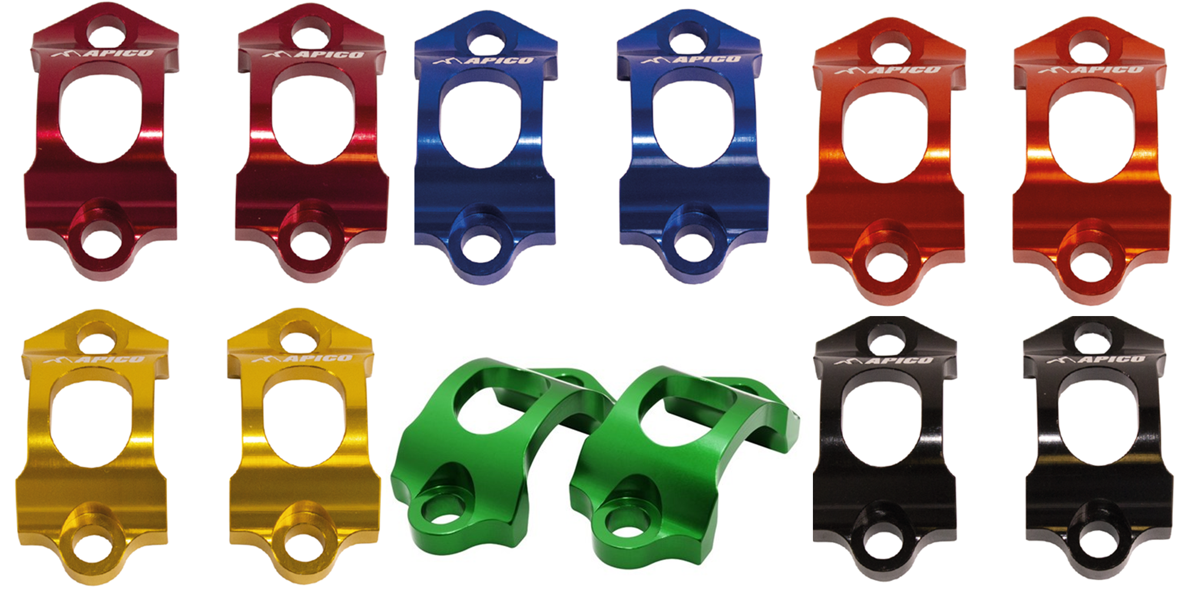 APICO, APICO AJP/BRAKTEC MASTER CYLINDER CLAMPS (6 COLOURS)