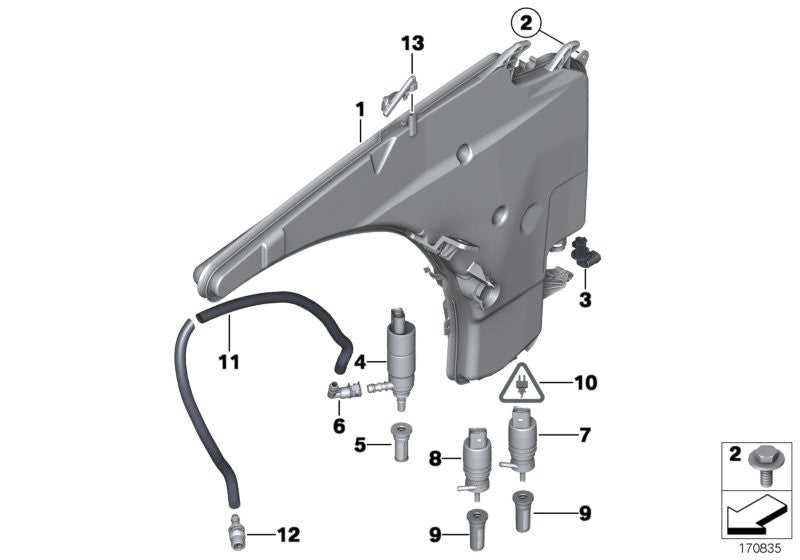 FEBI BILSTEIN, Audi BMW Mercedes-Benz Porsche VW Window Washer Fluid Pump