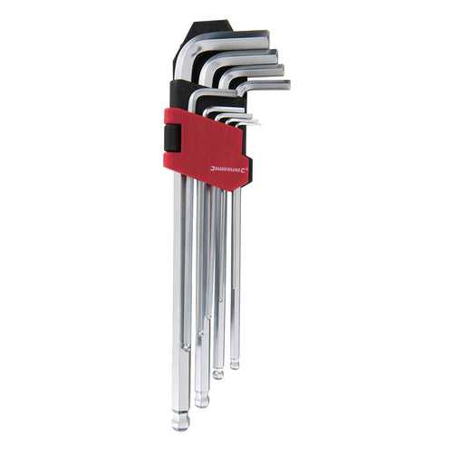 SILVERLINE, BALL END ALLEN KEY SET- 9 PIECE