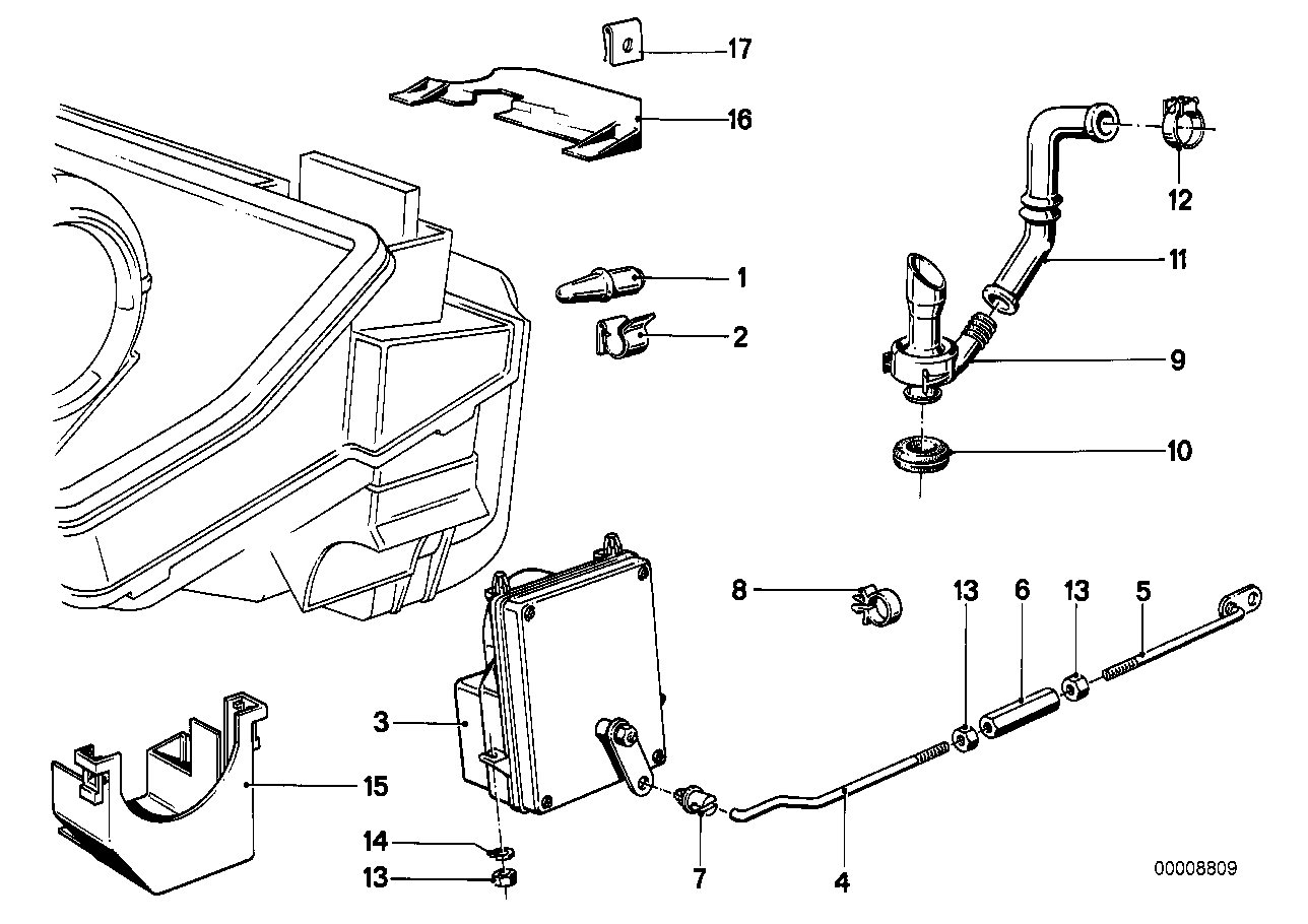 BMW, BMW Air Conditioning Blower Housing Clamp