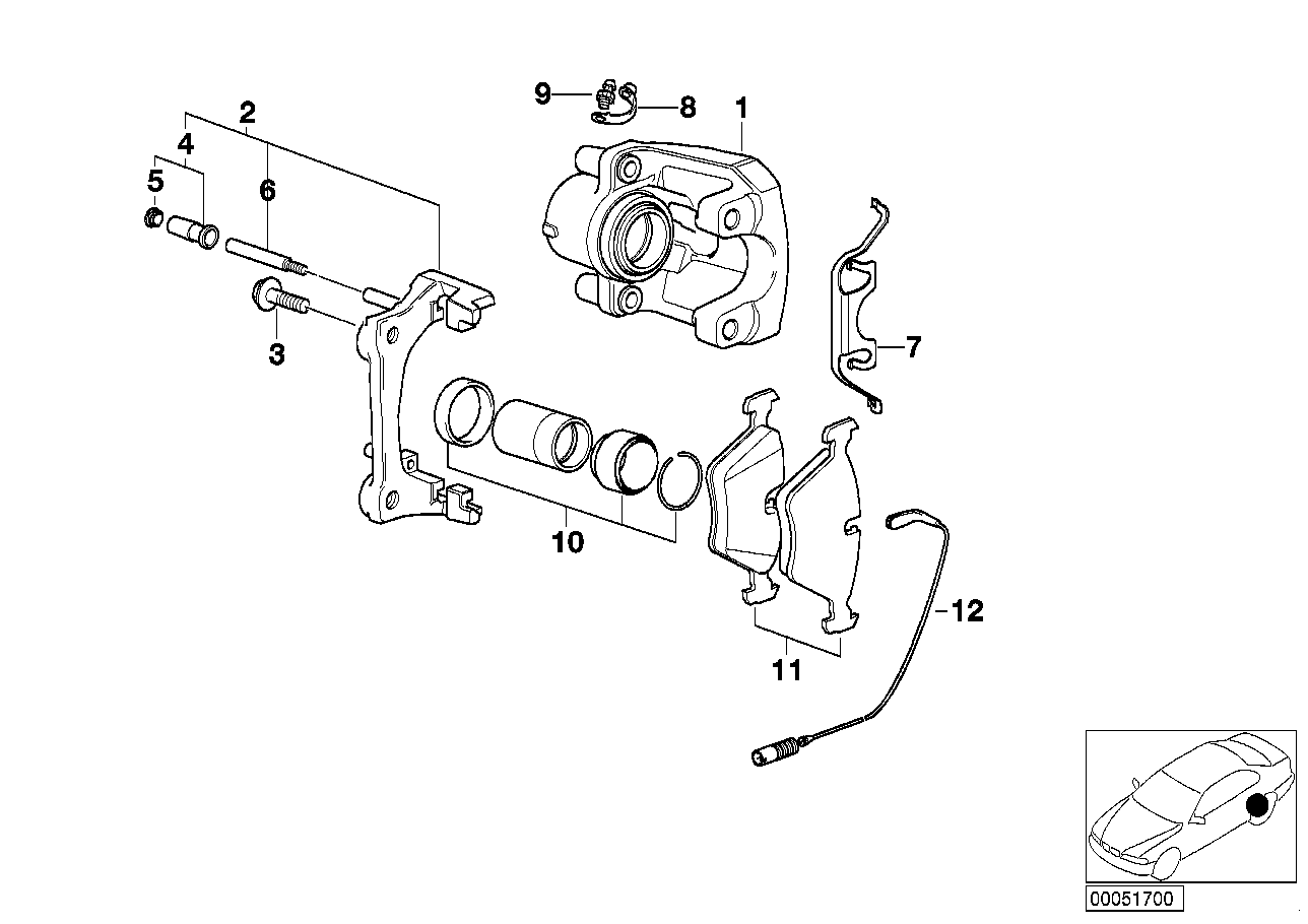 FEBI BILSTEIN, BMW Brake Pad Set Rear