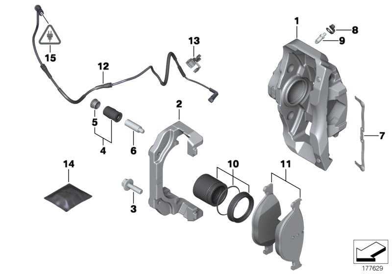 TRW, BMW Brake Pad Wear Sensor Front