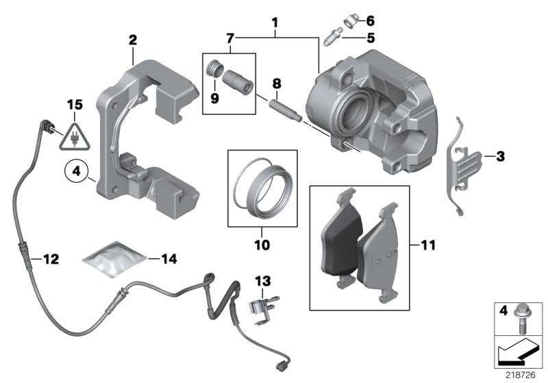 TRW, BMW Brake Pad Wear Sensor Front