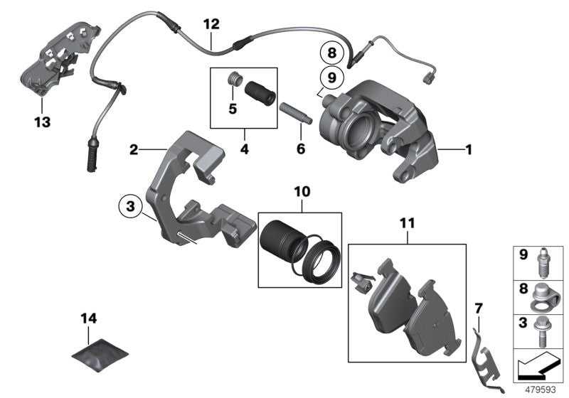 TRW, BMW Brake Pad Wear Sensor Rear