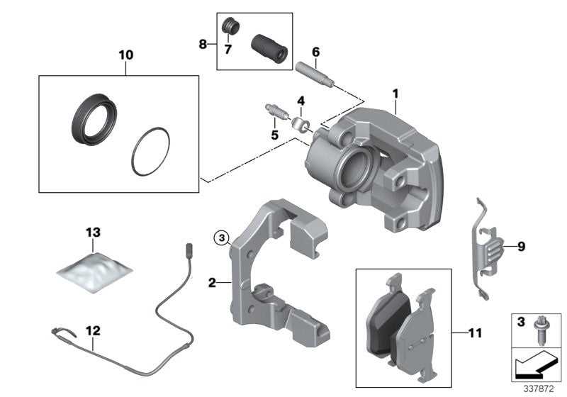 TEXTAR, BMW Brake Pad Wear Sensor Rear