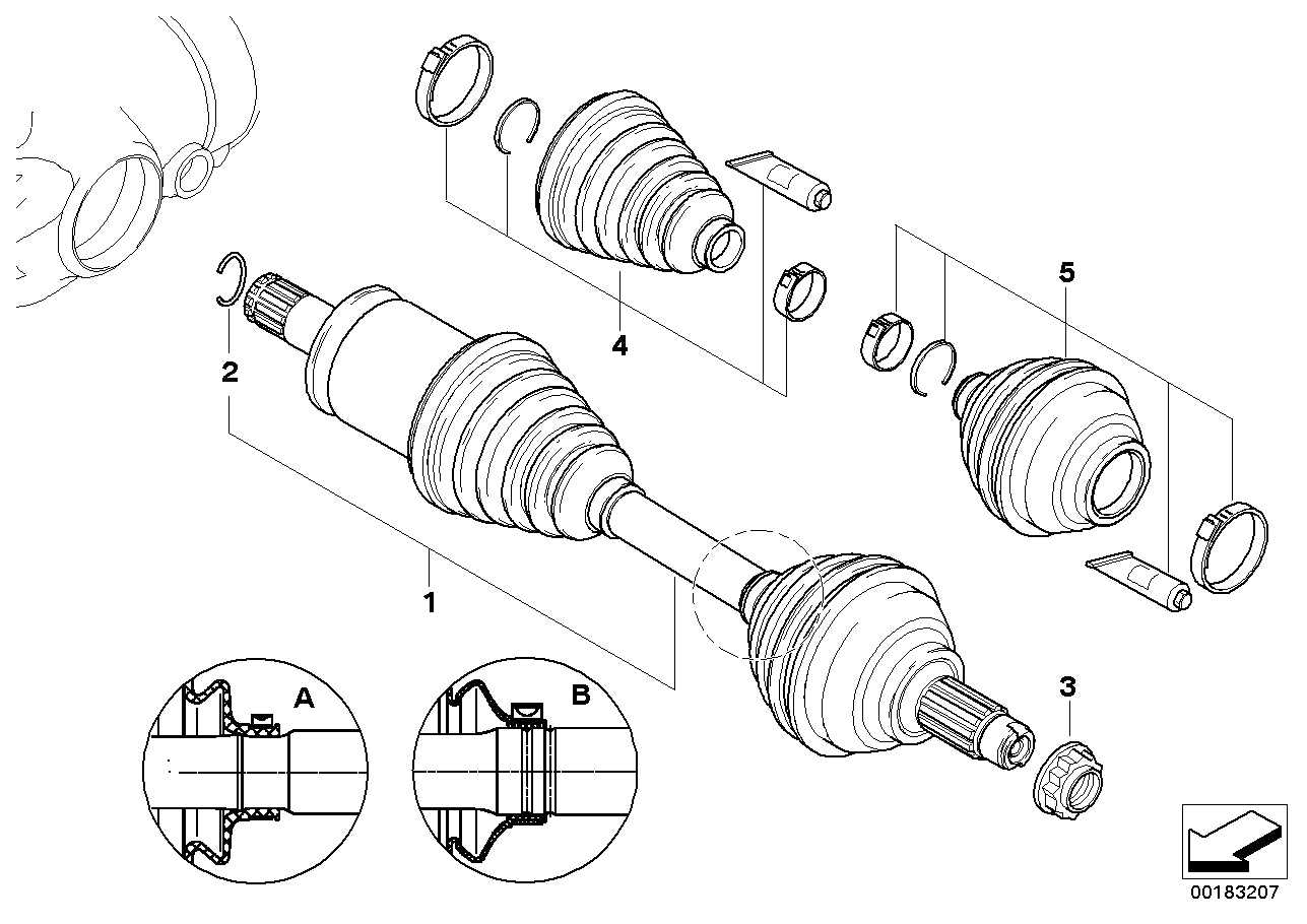 MAYER, BMW CV Joint Boot Inner Set Front Axle x 2