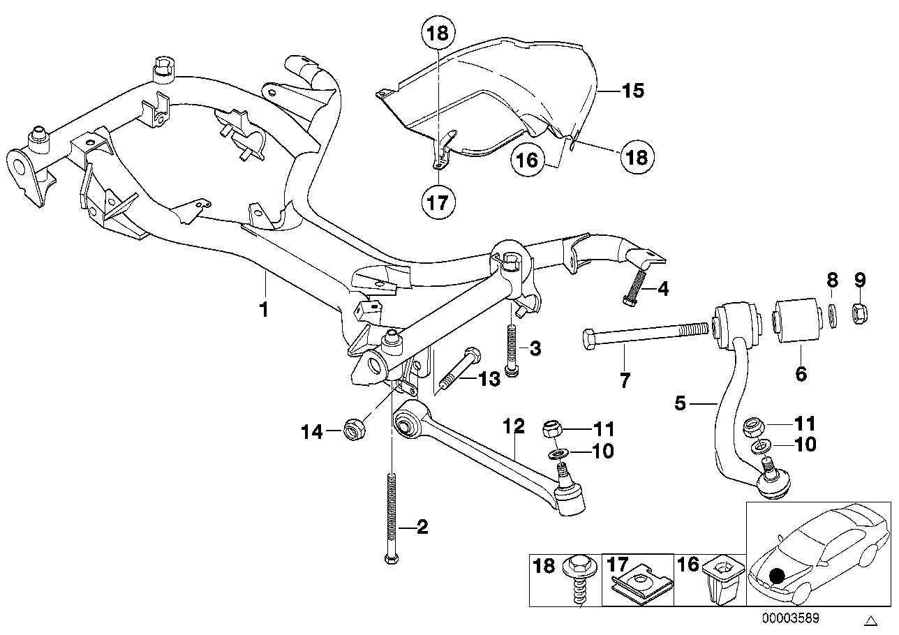 FEBI BILSTEIN, BMW Control Arm Bush Set Front