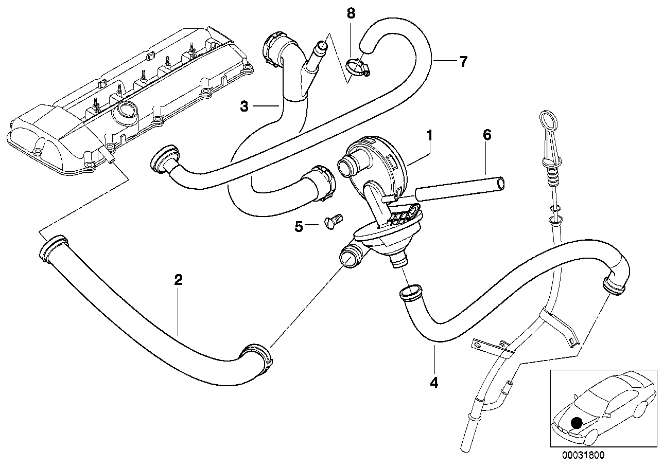 BRYMAN, BMW Crankcase Breather Hose