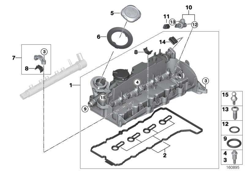 ELWIS, BMW Cylinder Head Valve Rocker Cover Gasket Set