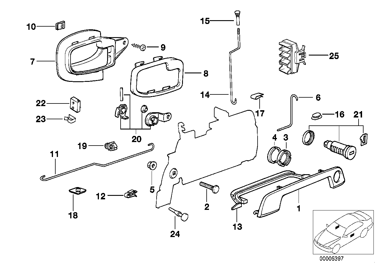 MAYER, BMW Door Handle Frame and Rubber