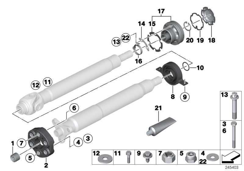 MEYLE, BMW Drive Shaft Universal Joint Flex Disc Guibo