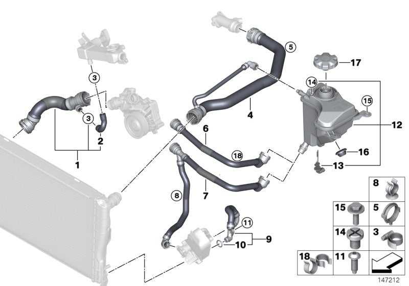 VAICO, BMW Engine Coolant Radiator Water Hose