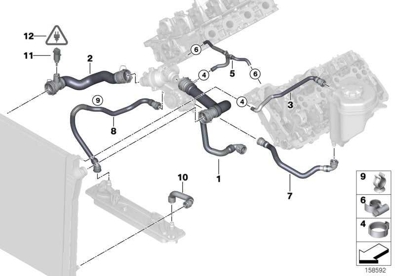 VAICO, BMW Engine Coolant Radiator Water Hose