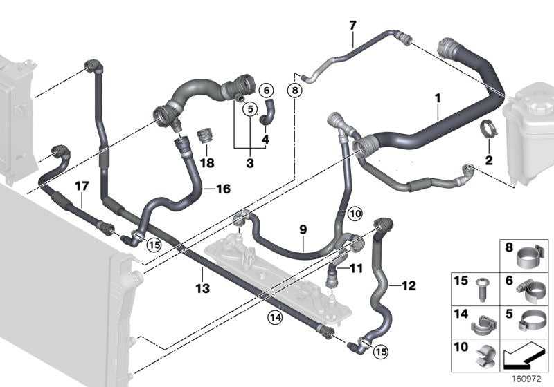 VAICO, BMW Engine Coolant Radiator Water Hose