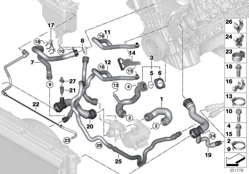 VAICO, BMW Engine Coolant Radiator Water Hose