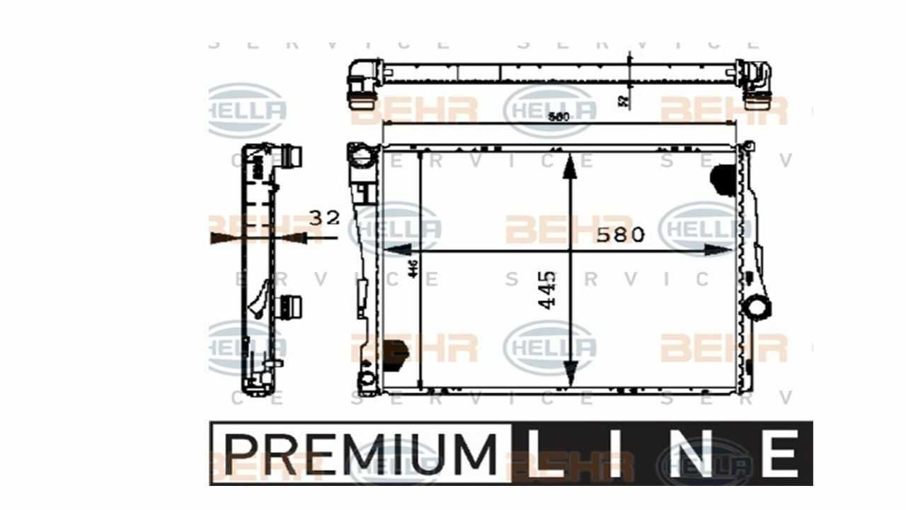 Behr Hella Service, BMW Engine Coolant Water Radiator