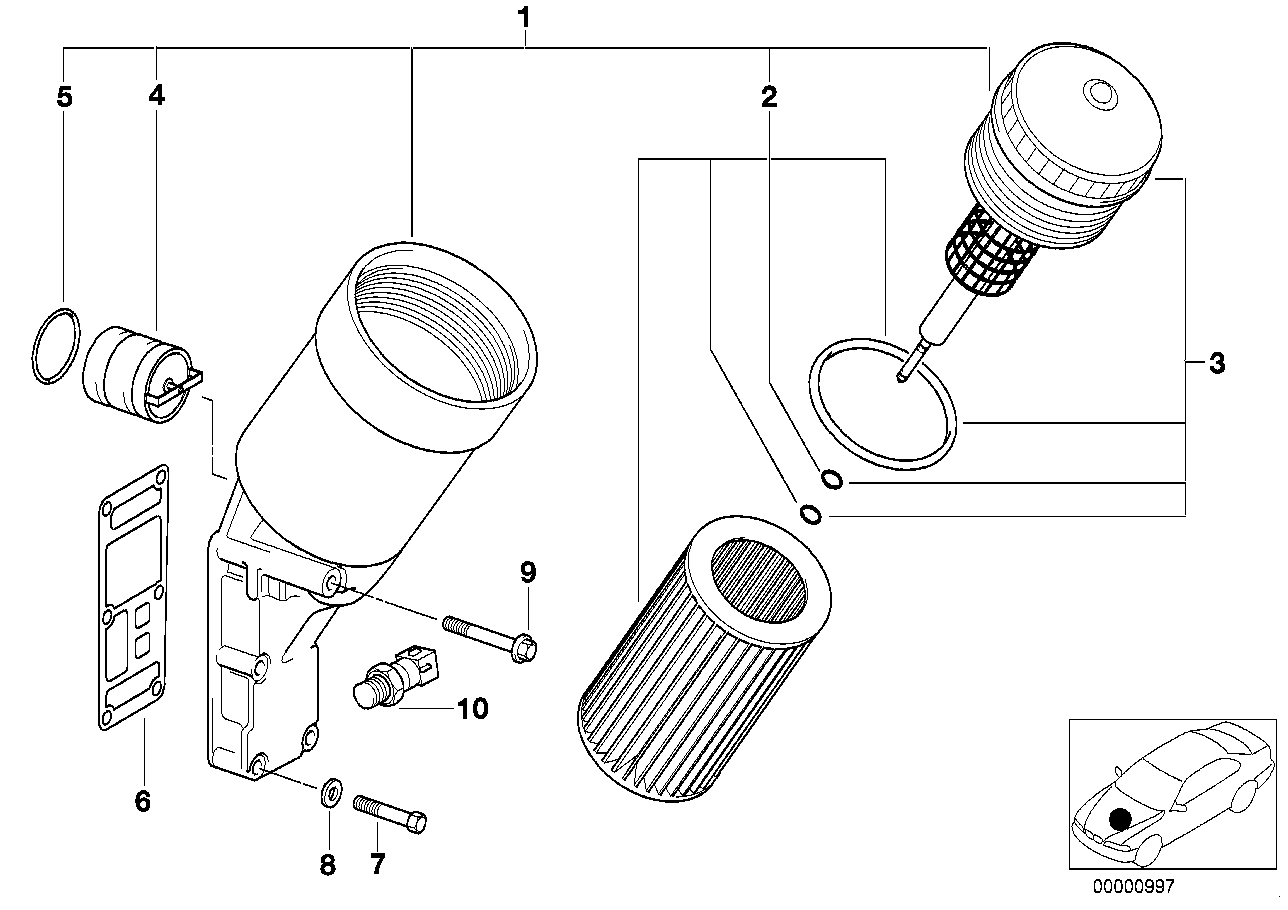 ELRING, BMW Engine Oil Filter Housing Gasket