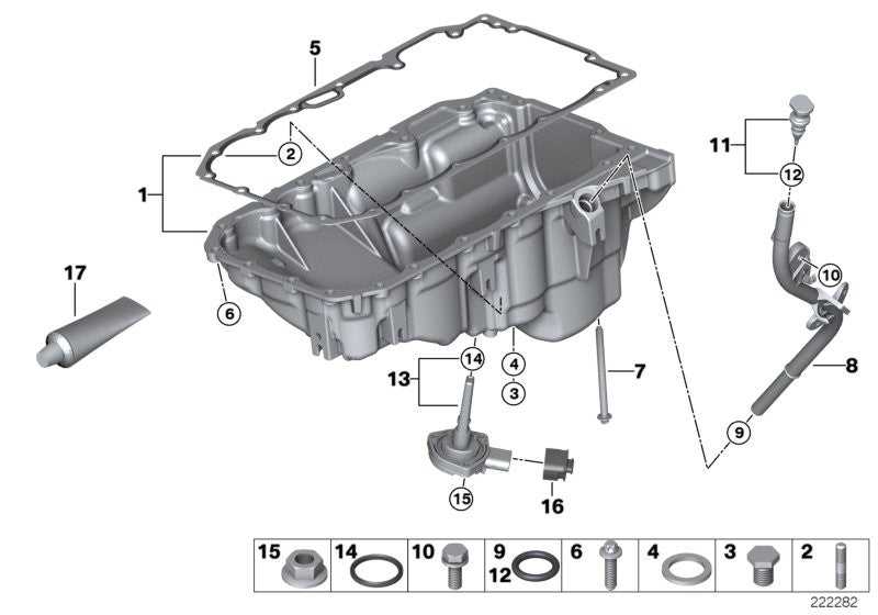 GLASER, BMW Engine Oil Sump Gasket Steel