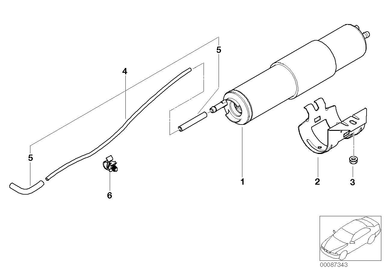 HENGST FILTER, BMW Fuel Filter with Pressure Regulator In Line