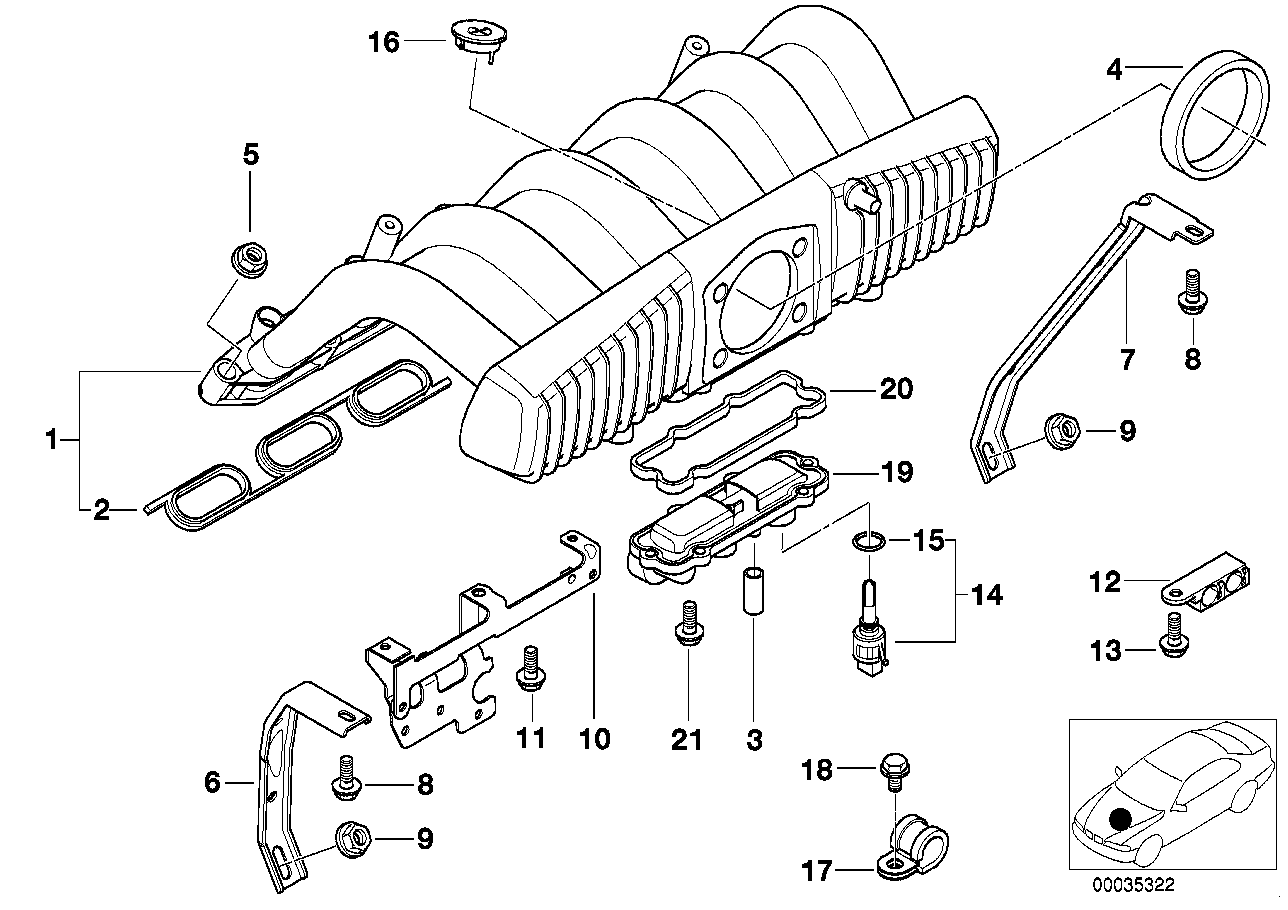 ELRING, BMW Land Rover Throttle Housing Intake Manifold Gasket