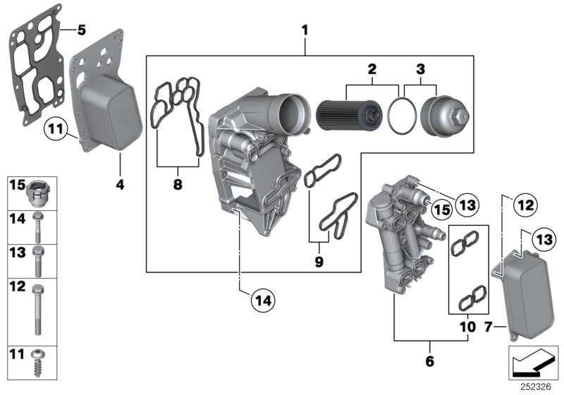 ELWIS, BMW Mini Oil Filter Housing Gasket Set