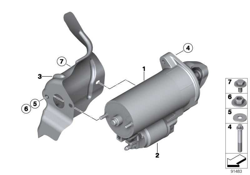 REIN, BMW Starter Motor Aluminium Screw Kit