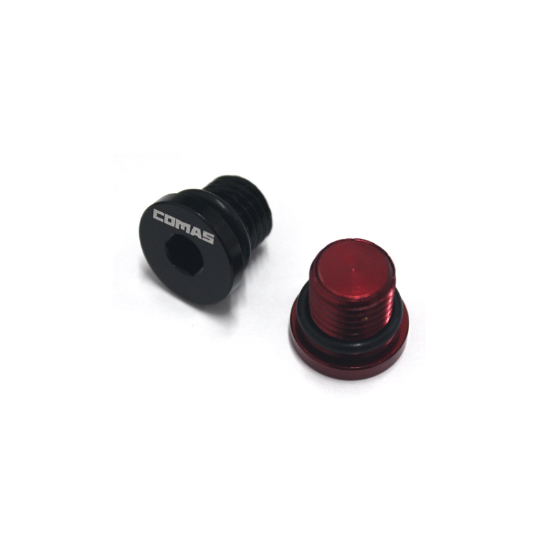 COMAS, COMAS GAS GAS SHERCO SCORPA ENGINE GEARBOX OIL FILLER PLUG (RED OR BLACK)