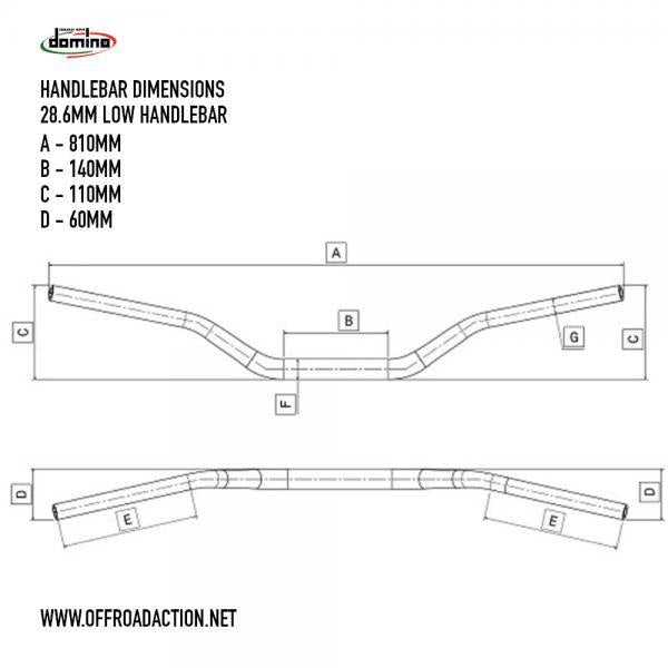 DOMINO, DOMINO 28.6MM FAT BARS BLACK