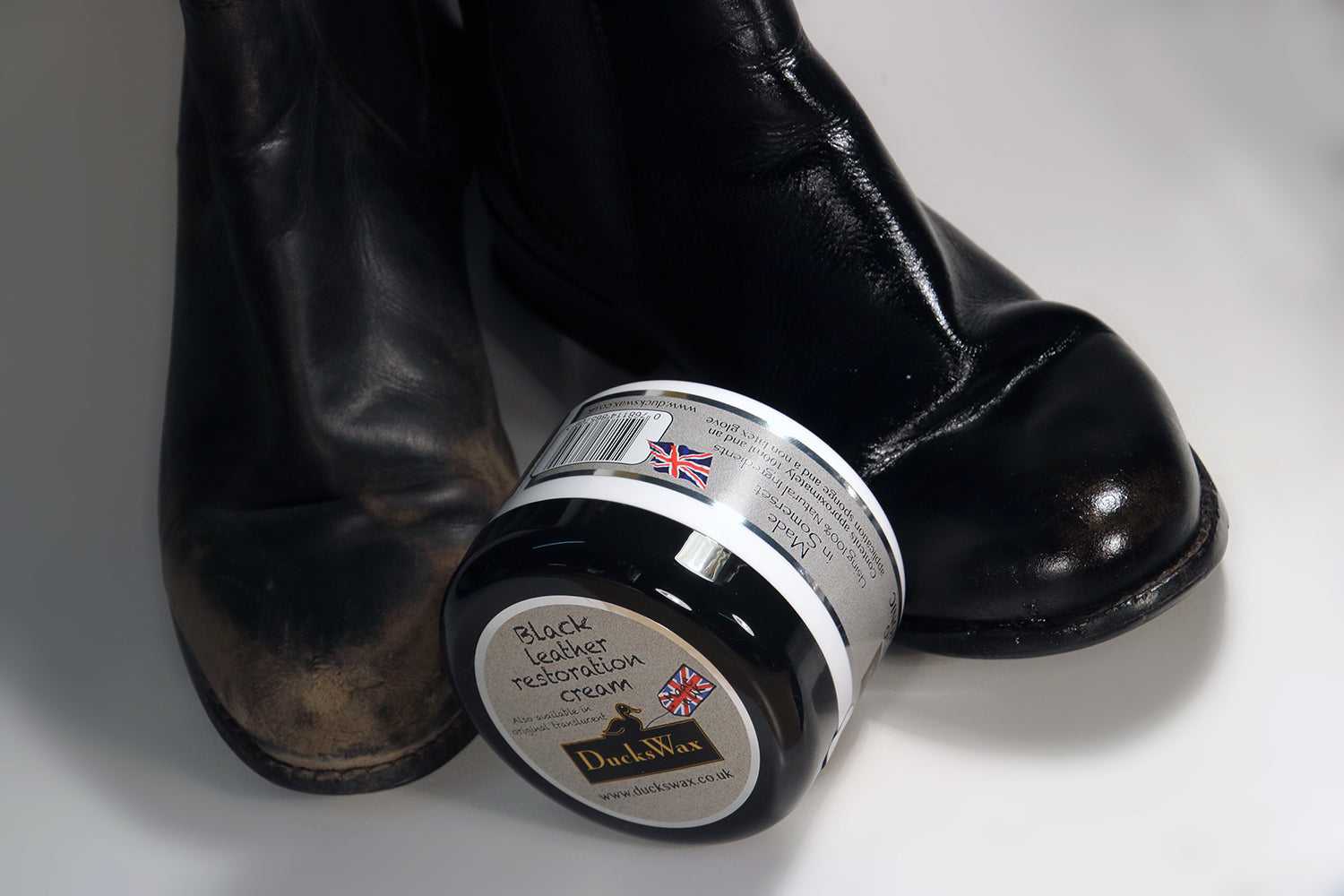 DUCKSWAX, DUCKSWAX LEATHER WATERPROOFING CREAM & POLISH BLACK