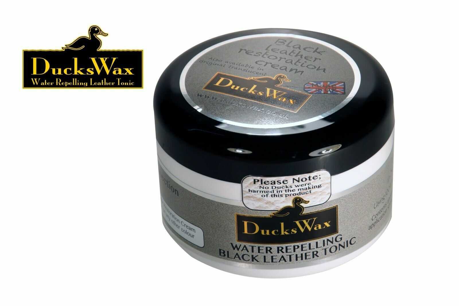 DUCKSWAX, DUCKSWAX LEATHER WATERPROOFING CREAM & POLISH BLACK