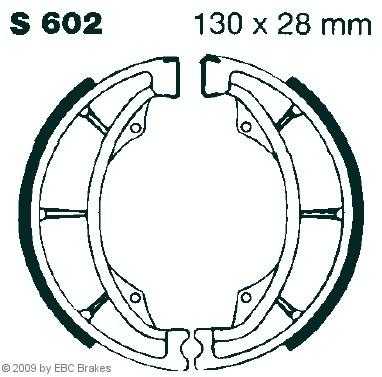 EBC, EBC BRAKE SHOES 602 GROOVED- BEAMISH SUZUKI REAR