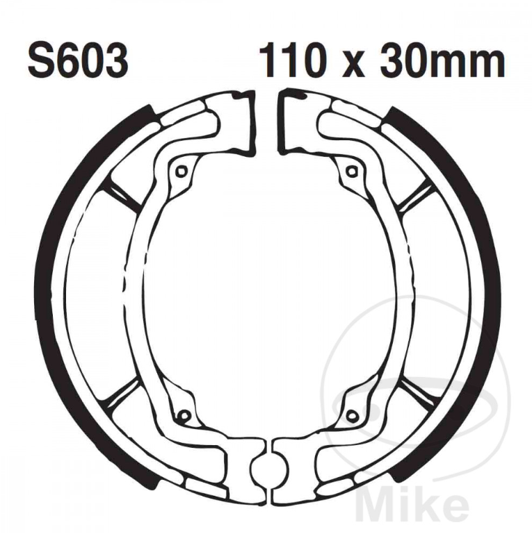 EBC, EBC BRAKE SHOES 603 GROOVED- BEAMISH SUZUKI FRONT