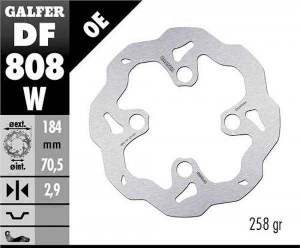 GALFER, GALFER DF808W WAVY FRONT BRAKE DISC (GAS GAS SHERCO SCORPA TRS VERTIGO)