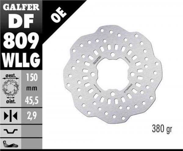 GALFER, GALFER DF809WLLG REAR BRAKE DISC (GAS GAS SHERCO SCORPA TRS VERTIGO)