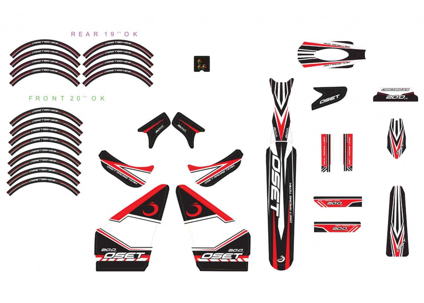 OSET, GENUINE OSET 20L FULL STICKER KIT 2015 DESIGN