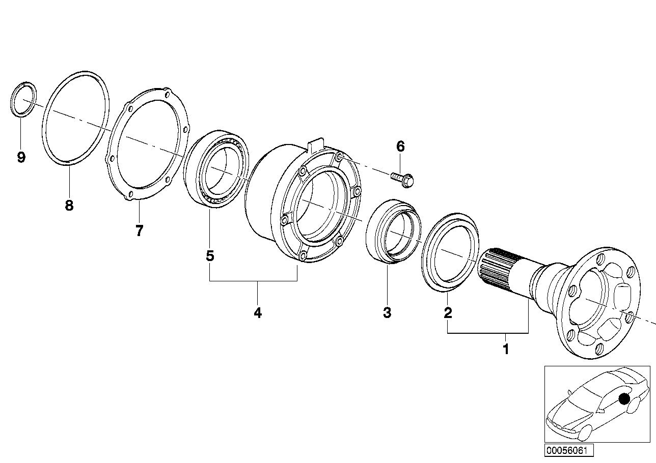 BMW, Genuine BMW Drive Shaft Flange Output