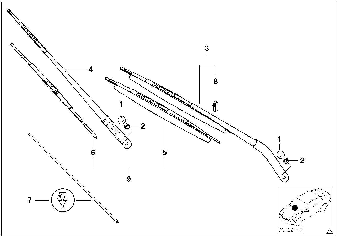 BOSCH, Genuine Bosch BMW Wiper Blade Set