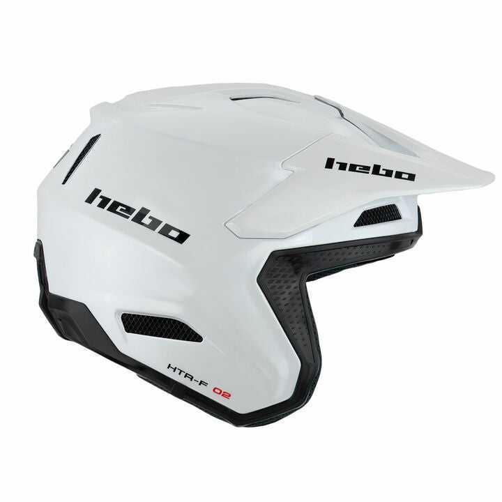 HEBO, HELMET ZONE PRO MONOCOLOR WHITE TRIALS HELMET