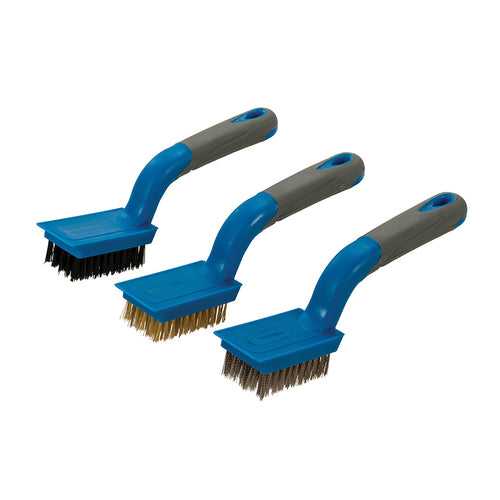 SILVERLINE, MEDIUM WIRE BRUSH SET 3 PIECE