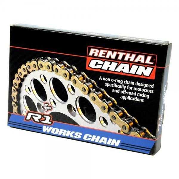 RENTHAL, RENTHAL R1 520 GOLD TRIALS CHAIN (102 OR 106L)