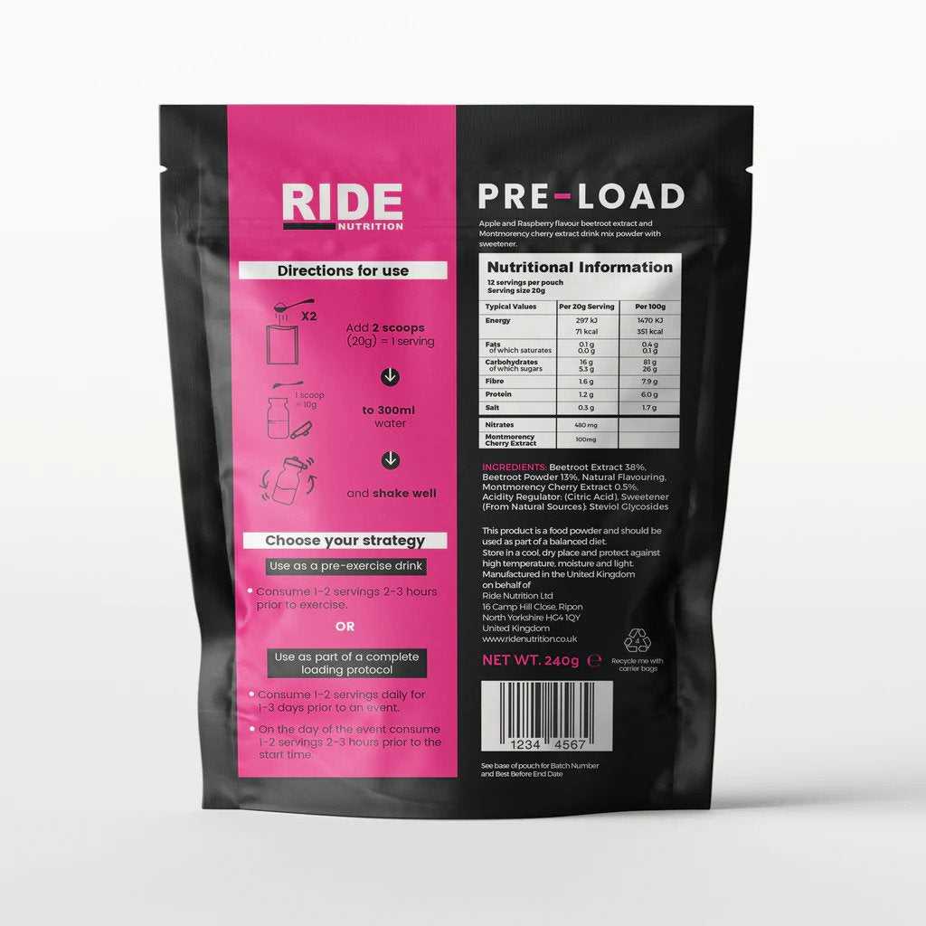 RIDE NUTRITION, RIDE NUTRITION PRE LOAD NITRATE BLEND