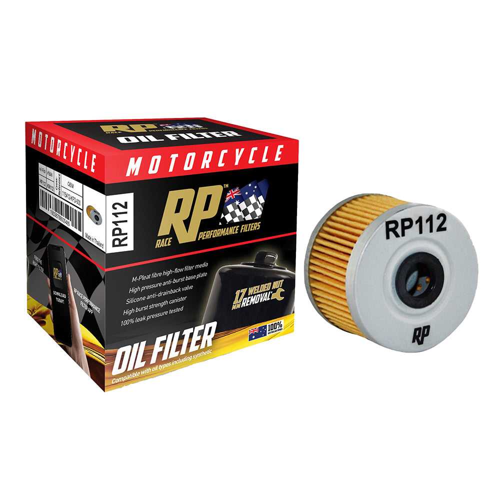 RP Filters, Race Performance Motorcycle Oil Filter - RP112