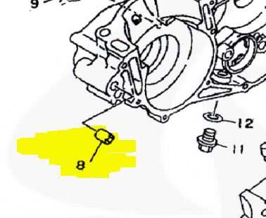 YAMAHA, SCORPA SY250 / YAMAHA TYZ CRANKCASE DOWEL