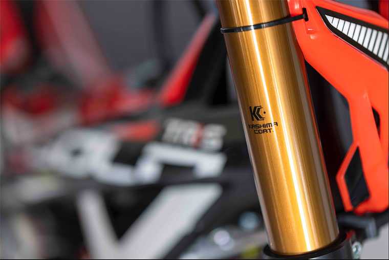 TECH, TECH ALUMINIUM TRIALS FORKS - GOLD KASHIMA COATING