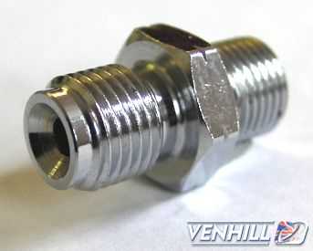 VENHILL, VENHILL M10x1 MALE CONCAVE ADAPTOR  CHROME