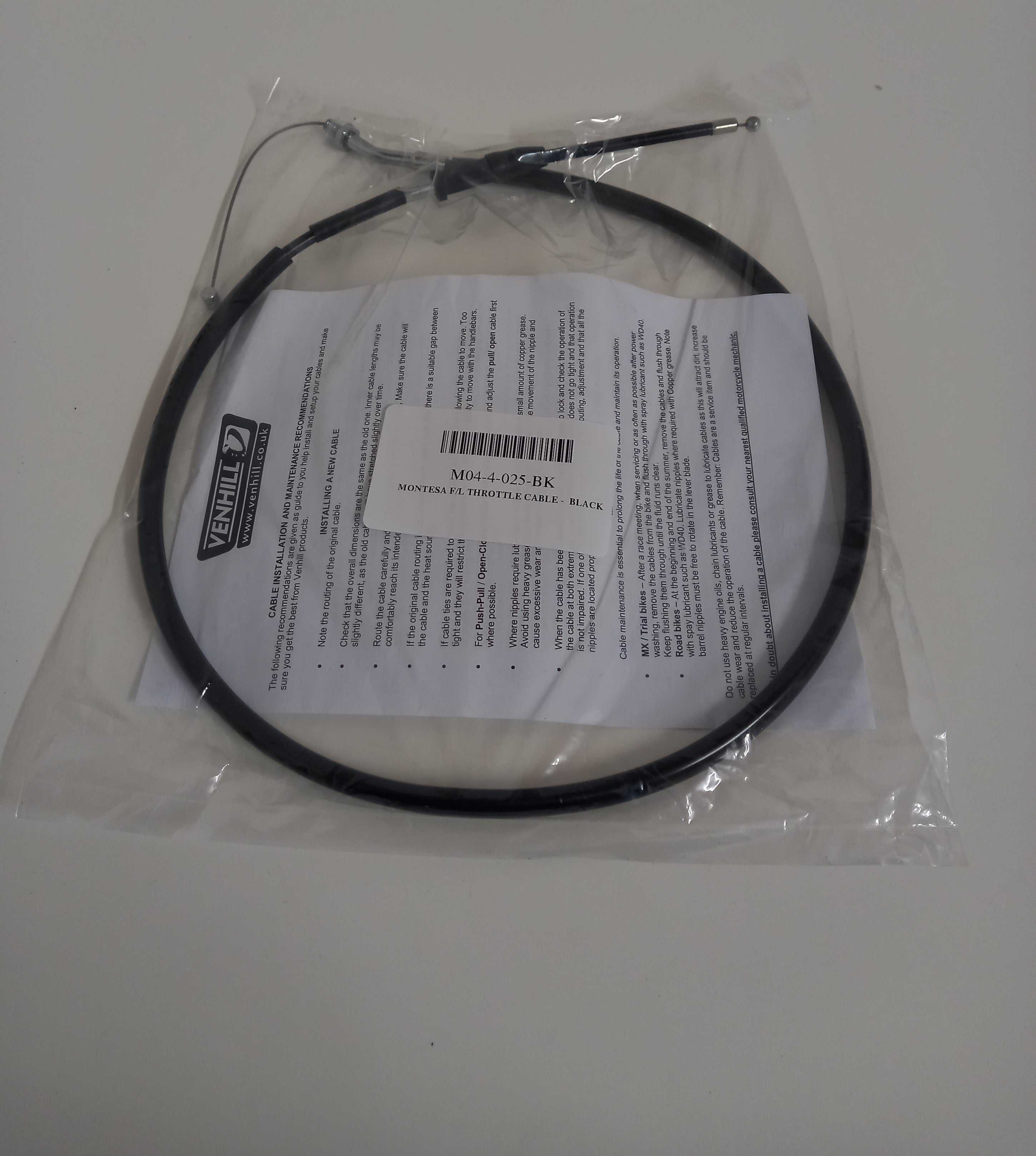 VENHILL, VENHILL MONTESA 4RT THROTTLE CABLE